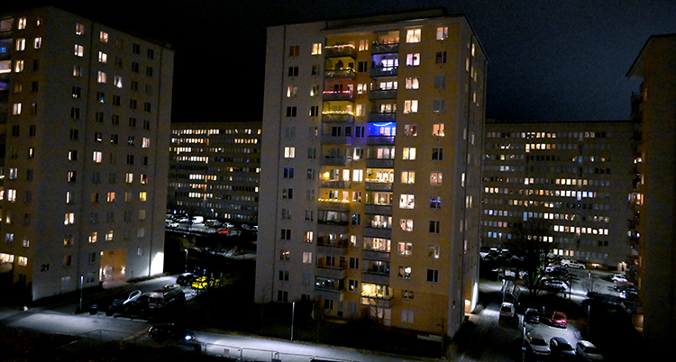 Flera höghus.