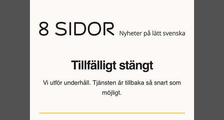 En bild med text från sajten.