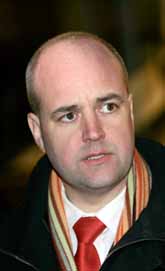 Någon på socialdemokraternas kontor spred lögner om moderatledaren Reinfeldt. Foto: Fredrik Sandberg/PrB