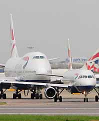 Flygplan fråm det brittiska flygbolaget British Airways skulle sprängas. Foto: Pressens Bild