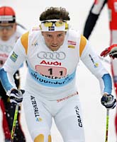 Björn Lind ordnade segern i helgens sprint-stafett. Foto: Volker Hartmann/Scanpix.