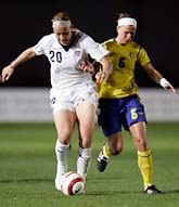 Sverige förlorade mot USA i Algarve Cup. Foto: Armando Franca/Scanpix