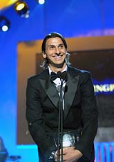 Zlatan fick två priser på Idrottsgalan. Foto: Bertil Ericson/Scanpix