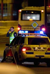 Polisen fick spärra av stora delar av Göteborg efter rånet. Foto: Karin Malmhav/Scanpix