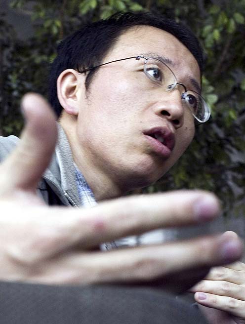 En bild på Hu Jia innan han skickades i fängelse. Foto: Ng Han Guan/Scanpix