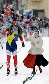 Daniel Tynell på väg mot målet. Foto: Ulf Palm/Scanpix