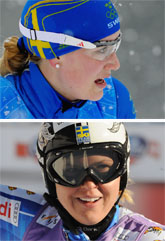 Helena Jonsson och Anja Pärson tävlar i OS i helgen. Foto: Scanpix.