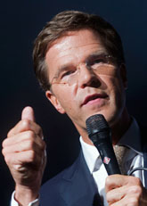 Mark  Rutte är ledare för partiet VVD. Foto: Fredrik Persson/Scanpix