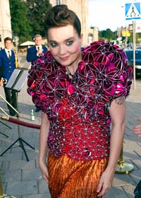 Popsångerskan Björk från Island fick Polarpriset. Foto. Bertil Ericson/Scanpix