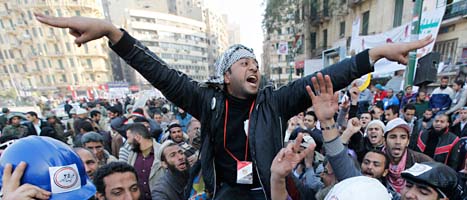 Demonstranterna tvingade bort Mubarak. Foto: Hussein Malla/Scanpix