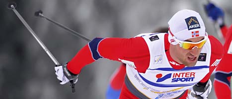 Petter Northug på väg mot guldet. Foto: Jens Meyer/Scanpix