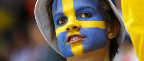 Sverige vann kvartsfinalen mot Tyskland i ishockey-VM. Foto: Petr David Josek/AP/Scanpix