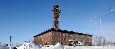 Kirunas stadshus kan inte flyttas. Foto: Scanpix