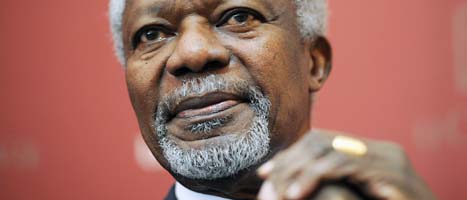 Kofi Annan ska försöka få stopp på våldet i Syrien. Foto: Sean Kilpatrick/Scanpix