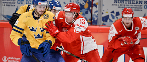 Tre Kronor vann mot Danmark. Foto: Claudio Bresciani/Scanpix