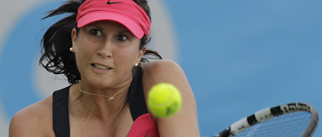 Sofia Arvidsson fick en fin start i US Open. Foto:Peter Dejong/Scanpix