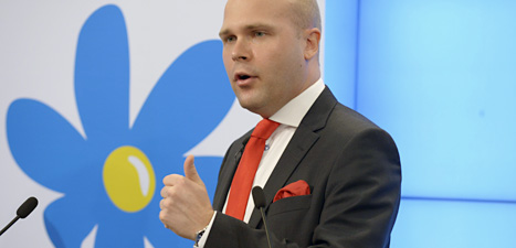 Erik Almqvist i Sverigedemokraterna. Foto: Bertil Enevåg/Scanpix