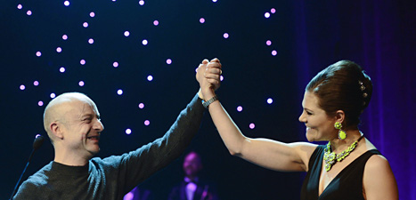 Jonas Gardell och prinsessan Victoria. Foto: leif R Jansson/Scanpix.