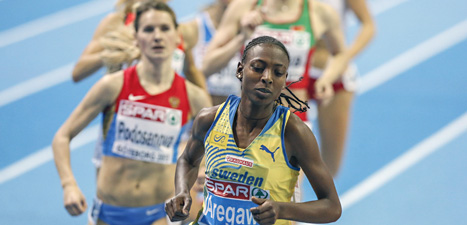 Abeba Aregawi vann sprang ifrån alla i EM-loppet på 1500 meter i Göteborg. Foto: Adam Ihse/Scanpix.