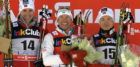 Emil Jönsson är vinterns bästa sprintåkare. Foto: Markku Ulander/Scanpix.