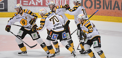 Skellefteåa är klar för semifinal efter fyra segrar i rad mot Brynäs. Foto: Fredrik Sandberg/Scanpix.