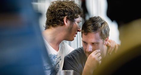 Jesper Heed och Daniel Olsson är chefer för Peace & Love. De var ledsna när de berättade att festivalen stoppas. Foto: Tron/Scanpix