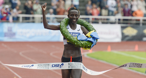 Isabellah Andersson vann Stockholm Marathon. Foto: Leif R Jansson/Scanpix.