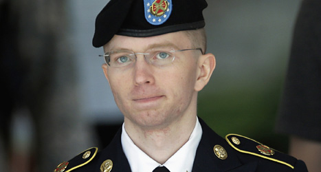 Soldaten Bradley Manning kommer att sitta i fängelse i många år. Foto: Patrick Semansky/AP/Scanpix.