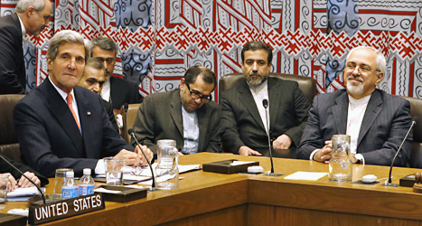 USAs utrikesminister John Kerry träffade Irans utrikesminister Mohammad Javad Zarif. Foto: Jason DeCrow/Scanpix.