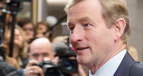 Irlands premiärminister Enda Kenny säger att landet nu klarar sig utan hjälp från EU. Foto: Virginia Mayo/TT.