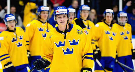 André Burakovsky fick pris som bästa spelare i matchen mot Norge.
Foto: Ludvig Thunman/TT.