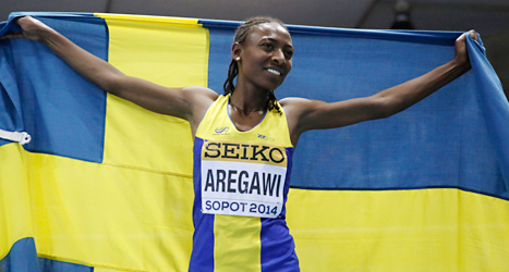 Abeba Aregawi vann VM-guld på 1500 meter löpning. Foto: Matt Dunham/TT.