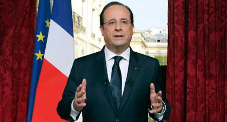 Frankrikes president Francois Hollande. Foto: Philippe Wojazer/TT.