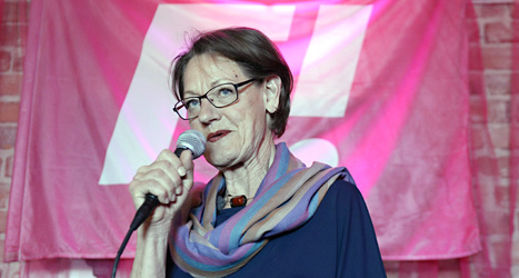 Gudrun Schyman är en av ledarna för partiet Feministiskt initiativ. Foto: TT