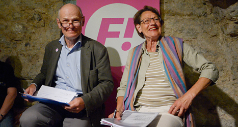 Kenneth Hermele och Gudrun Schyman i Feministiskt initiativ.
Foto: Janerik Henrikson/TT.
