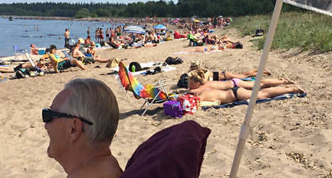 Det har varit mycket varmt i Sverige de senaste dagarna. Foto: Tobias Röstlund/TT.