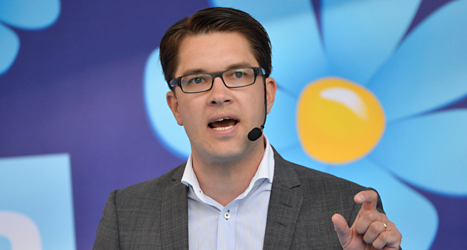 Jimmie Åkesson är ledare för partiet Sverigedemokraterna. Foto: TT