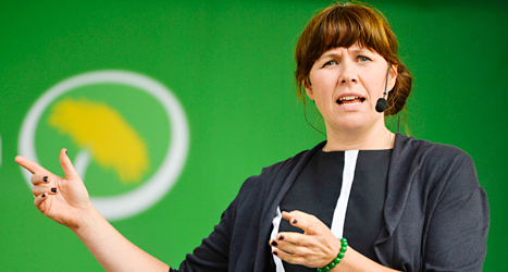 Åsa Romson är en av Miljöpartiets två ledare. På onsdagen pratade hon i Almedalen. Foto: TT