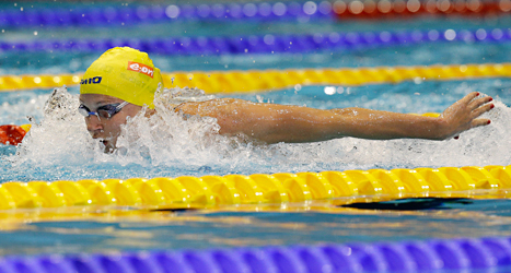 Sarah Sjöström tog  många medaljer i europamästerskapet i simning.
Foto: Michael Sohn/TT.