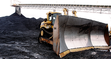 En gruva för att hämta kol. Kolen används för att göra el. Men det blir mycket farliga utsläpp. Foto: TT