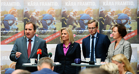 Socialdemokraterna presenterar sin politik. Foto: Fanni Olin Dahl/TT