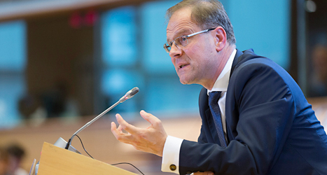 Tibor Navracsics stoppades av politikerna i EUs riksdag.
Foto: Thierry Monasse/TT.