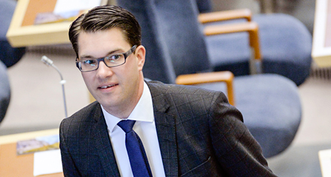 Jimmie Åkesson är sjuk och kan inte vara partiledare under en period. Foto: Janerik Henriksson /TT