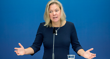 Magdalena Andersson är Sveriges finansminister. Foto: Lars Pehrson/TT.