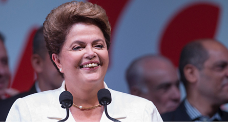 Dilma Rousseff vann valet i Brasilien. Foto: Felipe Dana/TT.