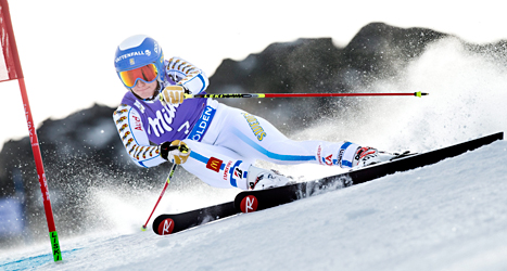 Maria Pietilä Holmner blev åtta i storslalom i Sölden. Foto: Pontus Lundahl/TT.