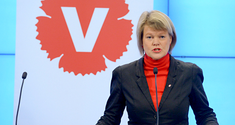 Ulla Andersson från Vänsterpartiet. Foto: Janerik Henriksson/TT