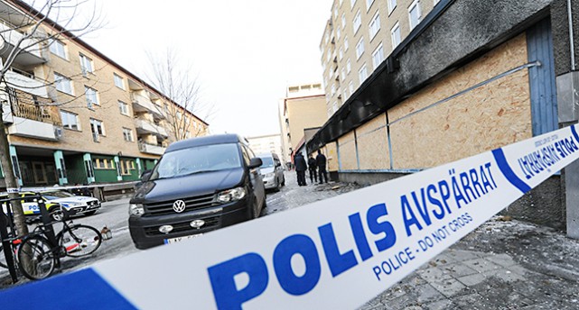 Poliserna undersöker moskén i Eskilstuna som brunnit