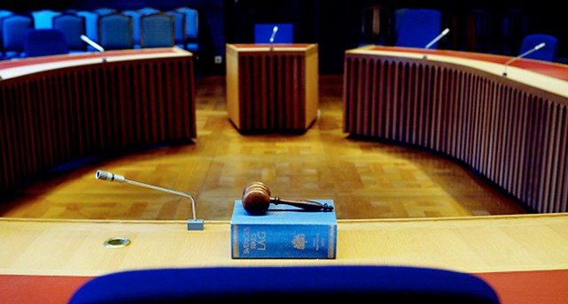 Rättssalen i domstolen Tingsrätten i Stockholm