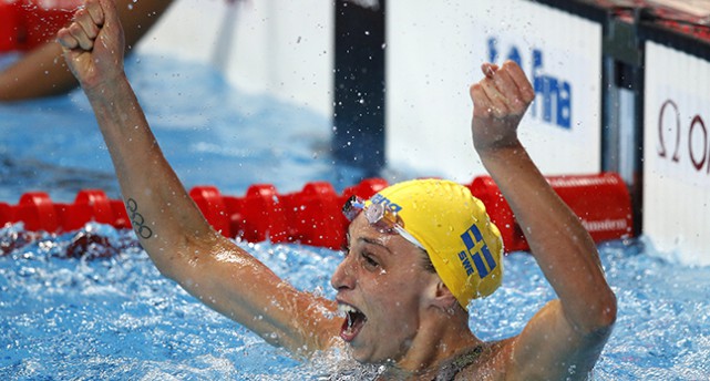 Jennie Johansson jublar